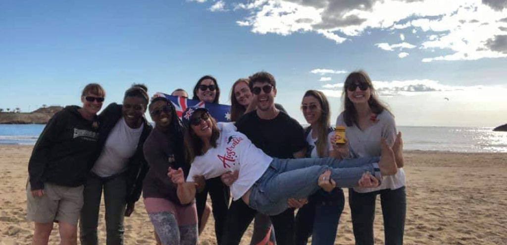 Group of friends on the beach