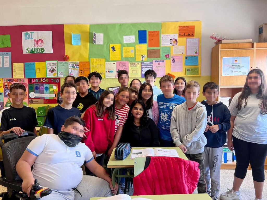 Rosmary with her students