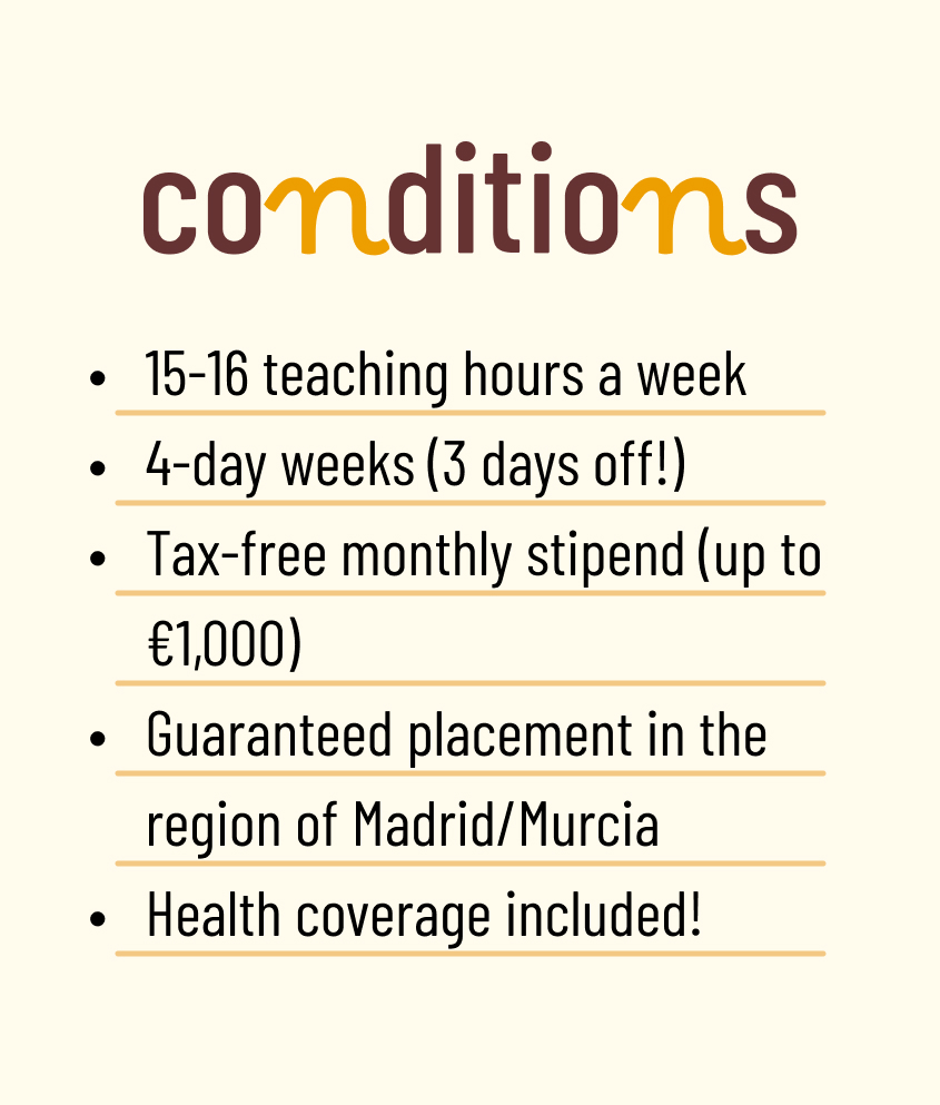 Conditions to teach English
